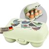 Koziol EGGS TO GO Eierbox per 6 uova, contenitore di conservazione con chiusura a clip, porta uova per frigorifero, cartone per uova in plastica, contenitore per uova, porta uova (6 uova, pistacchio)