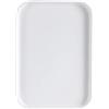Globellapro 22 vassoi in plastica da 30,5 cm per servire cibo, vassoio rettangolare bianco per casa, ristorante, hotel, organizer
