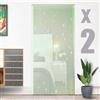 HYSENM Set di 2 tende per porta da 100 x 200 cm - Zanzariera per porte - Tenda di perle per porte - Verde frutta