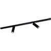 Ledvion - Sistema di Binario, 1m, Binario Monofase, 3W, incluse 2 lampadine LED GU10, Nero, 2700K, 2x spot GU10 orientabili, Plafoniera led soffitto, lampadario cucina, faretti led, plafoniera moderna