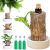tiwuuyo Albero della fortuna brasiliano, albero brasiliano, albero della fortuna brasiliano, 10 cm, con statuetta di meditazione, pianta idroponica brasiliana, legno brasiliano Lucky Bamboo per ufficio (k)