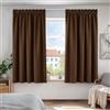 Deconovo Tende Oscuranti per Interni con Fettuccia, 2 Pannelli, 117x138 cm | Termiche Isolanti, 3 Modi di Montaggio, Moderne ed Elegante, per Camera e Soggiorno, Certificato OEKO-TEX, Marrone