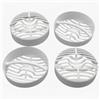 LINYIJOY 4 filtri per capelli doccia Ø 60 mm, filtro di scarico per modello 6960 6961 6962 6963, scarico doccia sifone, inserto per scolapasta per capelli bianco contro intasamento (filtro per capelli doccia