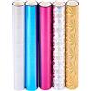 SUPERFINDINGS 5 Colori Totale 25m Oro reattivo Foglio di Carta stagnola trasferimento 15cm Glimmer Metallico Toner Foil Carta Rotoli per Stampante Laser + laminatore DIY Carta stagnola goffratura
