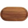 Vauki Vassoio ovale in legno, piccolo vassoio da portata in legno di acacia, mini vassoio in legno, decorazione vassoio da cucina, vassoio decorativo in legno per frutta, snack e gioielli, cosmetici, 19 x