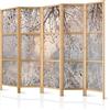 murando - Paravento da Interno Natura 225x172 cm XXL 5 Pannelli Divisori Stampa Unilaterale su Tela in TNT Separe Divisorio per Ambienti Ufficio Paraventi Decorazioni Legno Naturale - b-C-10084-bh-a