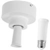 Tofficu Adattatore per Lampadina LED con Base E26/e27 in Metallo Resistente, Installazione Facile per Ventilatore da Soffitto, per Ufficio e Soggiorno Moderno