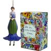 Fiebiger Floristik Figura decorativa a forma di fiore, per ragazza di genziana, blu da appendere, in confezione regalo