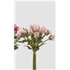 EDG Enzo de Gasperi Mazzo 18 Rose con foglie artificiali H40 cm 2 varianti(1 unità) COLORE: ROSA CHIARO