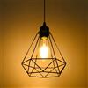 Oumida Retro Lampada A Sospensione Nero Vintage Industriale Loft Bar Metallo Paralume Da Soffitto E27 Base Per Cucina Camera da letto Sala Da Pranzo (Nero)