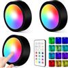 ZeiLaBang Kakadi 3 faretti LED RGB alimentati a batteria con telecomando, illuminazione a LED RGB per armadio senza fili, illuminazione per armadio, vetrina per camera da letto, armadio, cucina