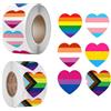 Rainway Confezione da 1000 Adesivi Gay Pride, 6 Stili Adesivi Arcobaleno a Forma di Cuore, Adesivo a Strisce Arcobaleno LGBTQ Pride, Etichette Autoadesive per le Sfilate del Pride