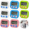 WIYETY Wyety, timer magnetico da cucina, 4 colori, con orologio con grande display LCD, muto per cucine, uffici, sport (batterie non incluse)
