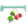 Generico Asta per Tende Regolabile - Asta telescopica in Acciaio Inox per Tende da Bagno e Finestra, Non necessita di Foratura, Lunghezza Regolabile (Verde, 210-300 cm)