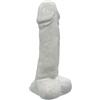 sicilia bedda - FALLO IN CERAMICA SICILIANA - Dipinto a Mano - Soprammobile Moderno e Divertente (Bianco, Altezza 18 Centimetri)