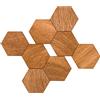 Wood You Buy Magneti Frigo Legno, Esagonali, Marrone Grande, 8 pz