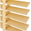 JSLJDM Tenda veneziana in legno su misura per finestra interna, legno di paulownia con lamelle da 50 mm, installazione con trapano, cordino, privacy e regolazione della luce D5682