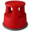 OfficeMarshal Office Marshal - Sgabello con rotelle, testato TÜV + GS, in plastica o acciaio, disponibile in diversi colori (rosso, plastica)