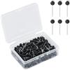 EASYKEENECOM 330 pezzi chiodini da disegno/spille per carte di credito, spille a testa tonda con scatola con testa da 1/8 pollici per fai da te (nero)