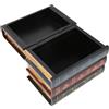 Beufee Scatola di immagazzinaggio decorativa per libri, scatola di immagazzinaggio di libri finti in legno vintage Scatole di immagazzinaggio decorative con coperchi Decorazioni antiche per la casa(L)