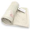 Vico Casa® Telo bagno grande, asciugamano bagno doccia 100x150cm / In 100% cotone, certificato OEKO-TEX/JULIANNA CREMA con disegno floreale