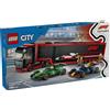 Lego Autotrasportatore F1® con monoposto RB20 e AMR24 F1® - Lego City 60445