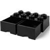 Lego Contenitore Lego brick 8 cassetto - Nero - Lego 4006a