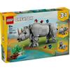Lego Animali selvatici: maestoso rinoceronte con uccelli - Lego Creator 31171