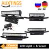 Auxtings Barra Luminosa LED 18 20 23 Pollici 126W 288W 324W + Bull Bar Paraurti Anteriore con Supporto Targa e Kit Cablaggio per ATV 4WD 4x4 Auto