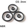 NONE Spessore CS 2mm NBR O-Ring Guarnizione di tenuta in gomma Diametro esterno OD 5mm ~ 170mm Rondella in gomma nitrilica butadiene