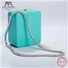 ANU JEWEL AnuJewe 4mm D Color Moissanite Diamond Tennis Collana Placcato oro 18 carati Collana in argento sterling 925 Gioielli doganali all'ingrosso