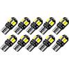 ASLENT 10x W5W T10 LED CANBUS No Error 5W5 12V 5W 600Lm Super Bright Car Interior Luce laterale 194 3030 SMD Lampadina automatica Bianco Ambra Rosso