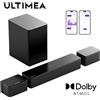 ULTIMEA altoparlanti TV ultrasottili Soundbar per TV, Soundbar 2.1 PC con Subwoofer 5.3 Mini Sound bar Bluetooth per giochi PC,