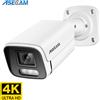 ASECAM Nuova telecamera IP 4K 8MP audio esterna POE H.265 Onvif Metal Bullet CCTV Home 4MP telecamera di sicurezza per visione notturna a colori