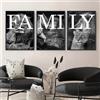 FajerminArt 3 pezzi in bianco e nero con citazione della famiglia del leone, cartelli per la casa, dipinti su tela, leone animale, stampe e poster da parete per soggiorno
