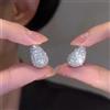 Huitan orecchini a cerchio lucidi estetici per le donne con Bling Bling Cubic Zirconia Modern Trendy Earring Charm Wedding Party Jewelry