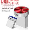 JASTER Mini chiavetta USB in metallo 128 GB Memory Stick ad alta velocità 64 GB Pen Drive blu impermeabile 32 GB Pulsante circolare Chiavetta USB 16 GB 8 GB