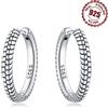 NONE Orecchini a cerchio di gioielli con orecchini minimalisti in vero argento sterling 925 per gioielli da donna, regali per feste di compleanno