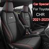 NONE Coprisedili per auto personalizzati Set completo per Toyota CHR 2018 2019 2020 2021 2022 2023 Fodera protettiva per cuscino in pelle impermeabile