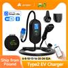 AFYEEV 32A 7.2KW Type2 IEC62196-2 Caricatore EV Caricatore portatile per veicoli elettrici Cavo di ricarica EVSE WiFi Bluetooth Controllo APP