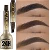 KAFURUX Matita per sopracciglia colorante 3D Hairling Anti-sbavature Impermeabile di lunga durata Nero Marrone Pennello grande Crema per potenziare le sopracciglia naturali selvagge