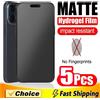 Arvin 5 pezzi pellicola idrogel opaca per IPhone 16 14 13 12 11 15 Pro Max Mini protezione schermo smerigliata per IPhone XS X XR 7 8 14 15 16 Plus
