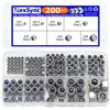 NexSync 200 pz DIN985 Esagonale Inserto In Nylon Dado Autobloccante Nylock Kit Assortimento Dado Set M2 M2.5 M3 M4 M5 M6 M8 304 A2-70 In Acciaio Inox