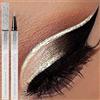 FUNPARK Ombretto per eyeliner lucido con diamanti a 6 colori, impermeabile, ad asciugatura rapida, argento, oro, metellico, perlescente, liquido, per trucco Gilfts