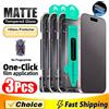 AEAJ 3 pezzi rivestimento oleorepellente senza polvere facile installazione protezione schermo opaca per iPhone 16 14 13 12 11 15 17 Pro Max XS X XR vetro