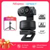 EMEET Webcam 4K PTZ con Controllo Gestuale, Autofocus e Tracciamento AI per Streaming, EMEET PIXY Doppia Fotocamera con Sensore Sony