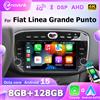 naviunit Autoradio Android 15 con Carplay Wireless per Fiat/Linea/Punto Evo 2012-2015, 2 DIN, Lettore Multimediale GPS BT