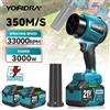 Yofidra Soffiatore Elettrico Brushless YOFIDRA 330000RPM, Ventilatore Portatile per Foglie e Polvere, Compatibile con Batterie Makita 21V