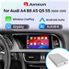 Junsun Adattatore di interfaccia wireless CarPlay Android Auto per Audi A4 B8 A5 Q5 S5 2009-2015 con AirPlay Mirror Link Navi Bluetooth