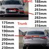 VOLVO Emblema Logo Adesivo Decalcomania ABS Nero per Cofano Anteriore, Griglia e Bagagliaio Posteriore, Logo a 4 Anelli per Audi A3 A4 A5 A6 A7 Q2 Q3 Q5 Q8 TT